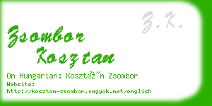 zsombor kosztan business card